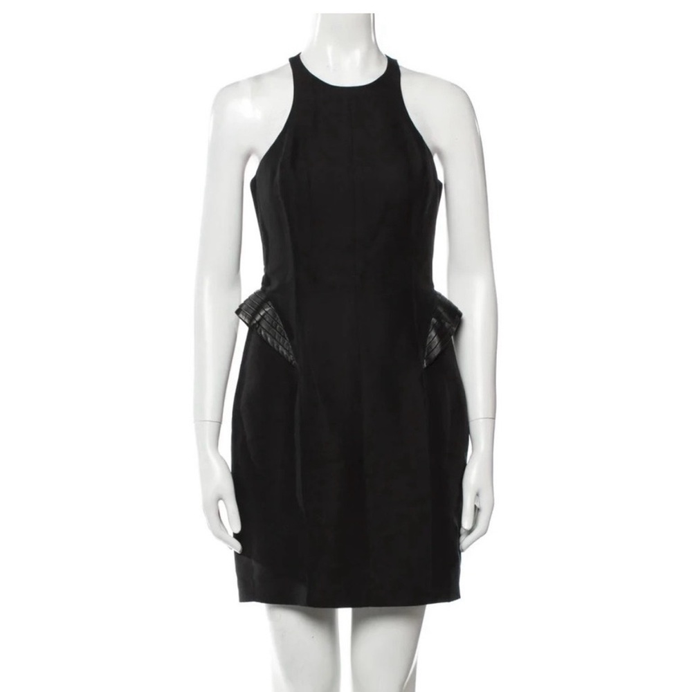 Black Sleeveless Halter Sheath Dress Halston Heritage